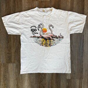 Vintage 90s Friends of the Zoo Flamingo T Shirt Medium